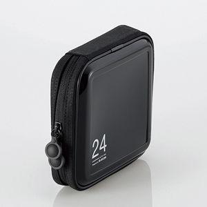 エレコム CD/ DVDファスナーケース 24枚収納(ブラック) CCD-H24BK 返品種別A
