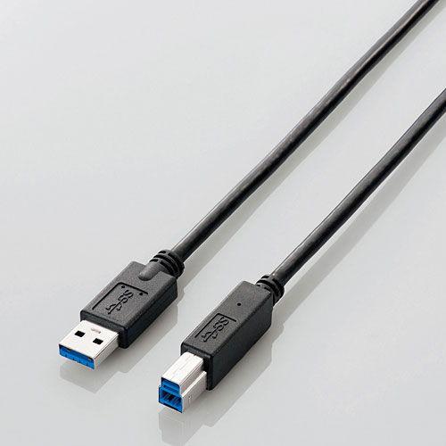 エレコム USB3.0ケーブル A to B 0.5m(ブラック) USB3-AB05BK 返品種別...