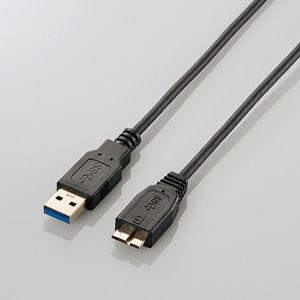 エレコム 極細USB3.0ケーブル [USB3.0(Standard-A) - USB3.0(Standard-microB)] 1.0m 0.9A(ブラック) USB3-AMBX10BK 返品種別A