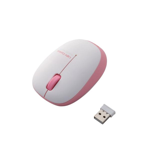 エレコム 2.4GHzワイヤレス BlueLEDマウス 3ボタン Sサイズ(ピンク) M-BL20D...