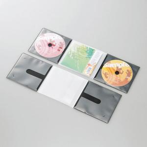 エレコム CD/ DVD用ソフトケース 2枚収納タイプ(ブラック) CCD-DP2C10BK 返品種別A