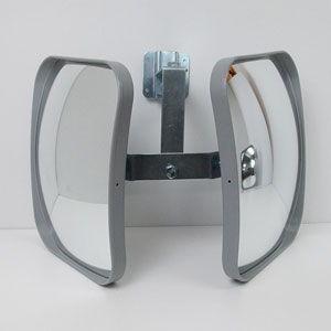 信栄物産 ツインミラー(2面鏡タイプ) 角型 230×190mm カーブミラー(小型) ガラス製ミラ...