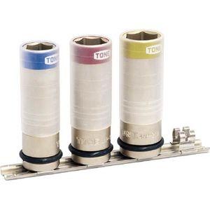 TONE プロトテクター付きインパクト用薄型ホイルナットソケットセット HAP403N 返品種別B