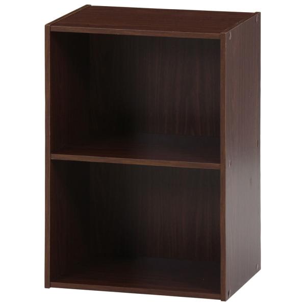 不二貿易 カラーボックス 2段(ブラウン) 43852 返品種別A