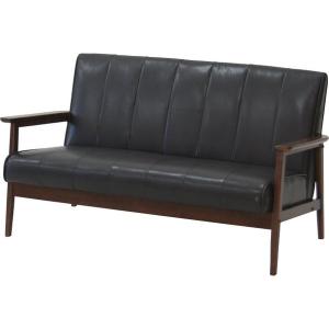 不二貿易 バイキャストPUソファー ラバーズ(ダークブラウン)2人掛け 839 77124 