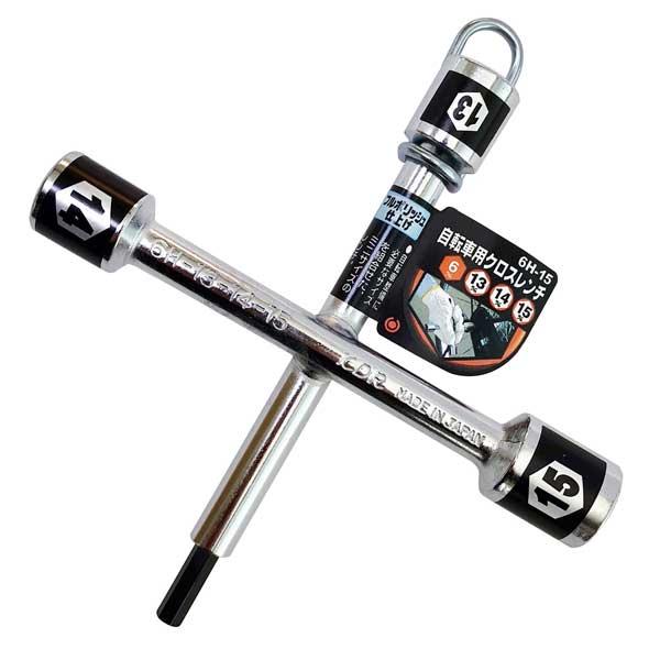 KDR 自転車用クロスレンチ 6mm六角レンチ付(13×14×15+6H) 6H-15 返品種別B