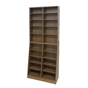 シェルフ 大容量ホームシェルフ 幅75 棚 本棚 上下分割可 ダークブラウン ユアサプライムス.com｜大容量シェルフ 10段 幅75cm ダークブラウン