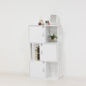 白井産業 チャモス 円形ラック 二段 日本製 ラック 扉付き 2段 円形 筒