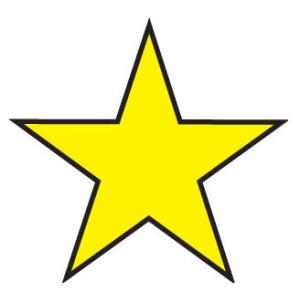 フットマーク 星マーク 面ファスナー式(イエロー...の商品画像