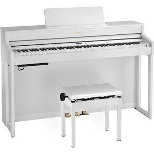 ローランド 電子ピアノ(ホワイト)(高低自在椅子＆ヘッドホン＆楽譜集付き) Roland HP700 SERIES HP702-WHS(イススタンドツキ) 返品種別A