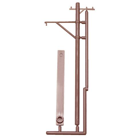 津川洋行 (HO) HA-22 単線架線柱キット(10本入)茶 返品種別B