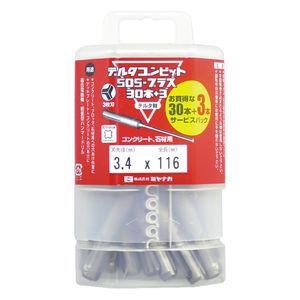 ミヤナガ デルタゴンビットSDSプラス 3.5×116 33本入 ネジタイプ ミヤナガ（MIYANAGA） デルタゴンビット SDSプラス 3.5×116mm(33本