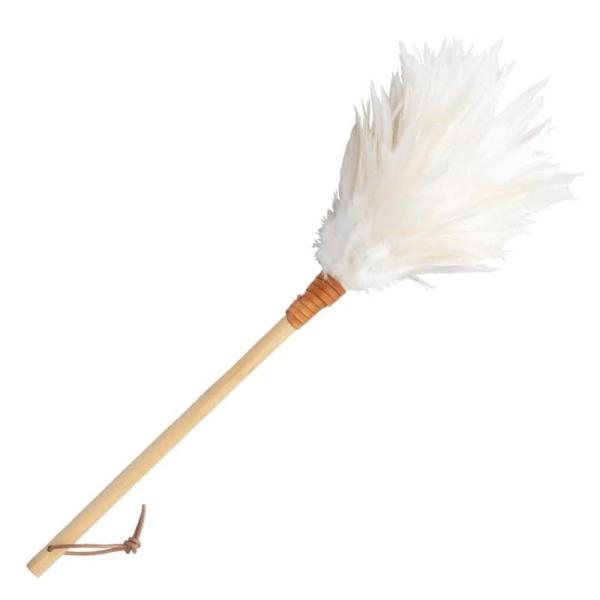 毛ばたき 鶏毛 全長約45cm ホワイト 向島自動車用品製作所 返品種別A