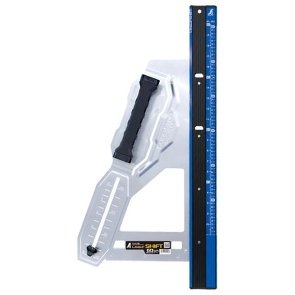シンワ測定 丸ノコガイド定規 エルアングル Plus シフト 60cm寸勾配切断機能付 79053 ...