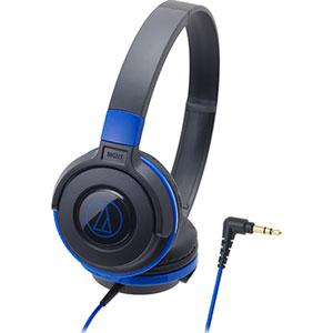 オーディオテクニカ ダイナミック密閉型ヘッドホン (ブラックブルー) audio-technica ATH-S100-BBL 返品種別A｜joshin