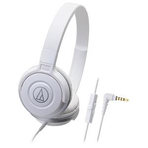 オーディオテクニカ マイク＆コントローラー搭載ダイナミック密閉型ヘッドホン (ホワイト) audio...
