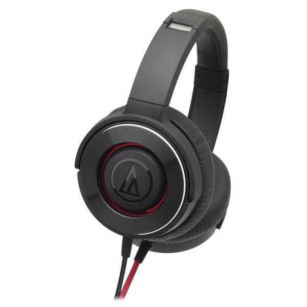 オーディオテクニカ ダイナミック密閉型ヘッドホン(ブラックレッド) audio-technica S...