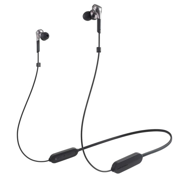 オーディオテクニカ Bluetooth対応 ダイナミック密閉型カナルイヤホン(ガンメタリック) au...