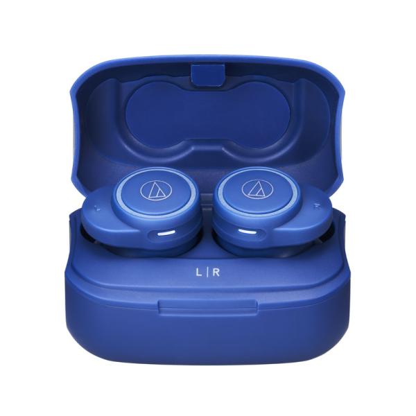 オーディオテクニカ 完全ワイヤレス Bluetoothイヤホン(ブルー) audio-technic...