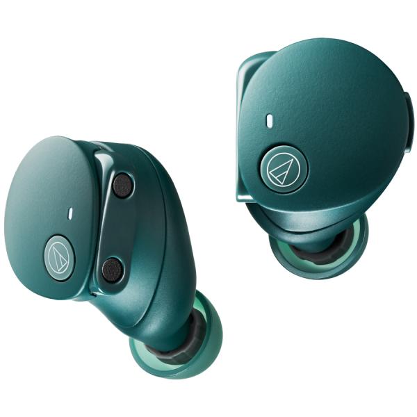 オーディオテクニカ ノイズキャンセリング機能搭載 完全ワイヤレスBluetoothイヤホン(グリーン...