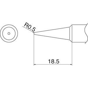 白光 こて先 B型 温調はんだこて(鉛フリーはんだ対応・高熱容量タイプ) T19-B 返品種別B｜joshin