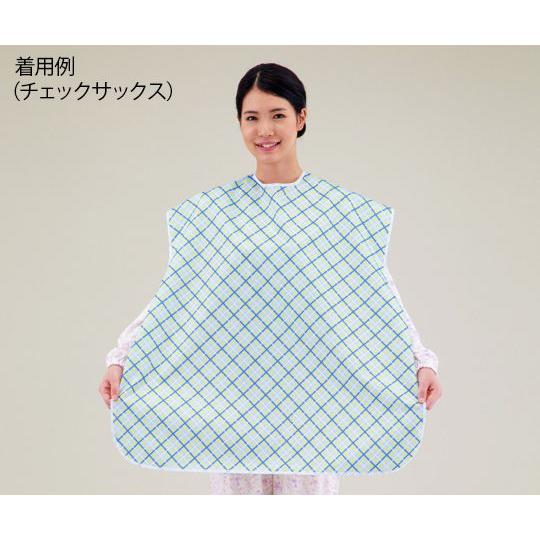 アズワン 食事用エプロン 2500シリーズ チェックサックス 8-5472-02 返品種別A
