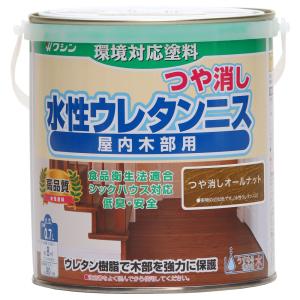 和信ペイント 水性ウレタンニス 0.7L(つや消しオールナット) Washin Paint #800482(ワシン) 返品種別B｜joshin