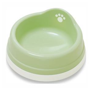 すべり止め付きペット皿 小 ライトグリーン 伊勢藤