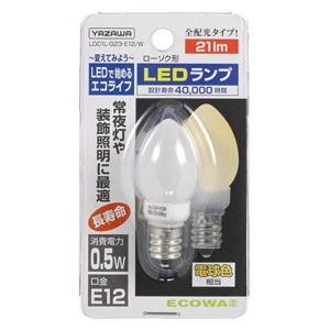 ヤザワ LED電球 ローソク球形 21lm(電球色相当) YAZAWA 全配光タイプ LDC1LG23E12W 返品種別A