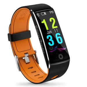 スマートR スマートウォッチSMART R タッチスクリーンスマートブレスレット B-15 ブラック+オレンジ 返品種別B