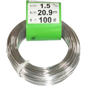 ハナカツ 盆栽用アルミ線 白 φ60巻 ワイヤー径1.5mm 100g 花勝 石 剣山 WH1.5mm100g(60) 返品種別B｜joshin