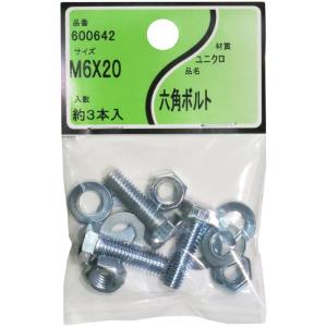 ユタカ産業 ユニクロ 六角ボルト 6×20 600642