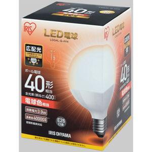 アイリスオーヤマ LED電球 ボール電球形 400lm(電球色相当) IRIS LDG4L-G-4V...