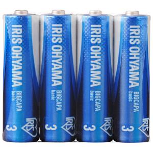 アイリスオーヤマ アルカリ乾電池単3形 4本パック IRIS OHYAMA BIGCAPA basic LR6BB/ 4P 返品種別A｜joshin