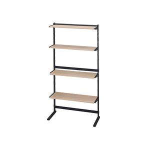 アイリスオーヤマ スタイルウォールラック(ブラックライトナチュラル) IRIS SWR-850ブラツ...