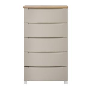 アイリスオーヤマ ウッドトップノックダウンチェスト 幅56cm×5段 (ベージュ) KDMG-565WTベ-ジユ 返品種別A