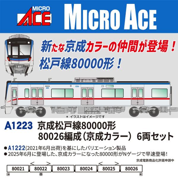 マイクロエース (N) A1223 京成松戸線80000形80026編成(京成カラー) 6両セット ...