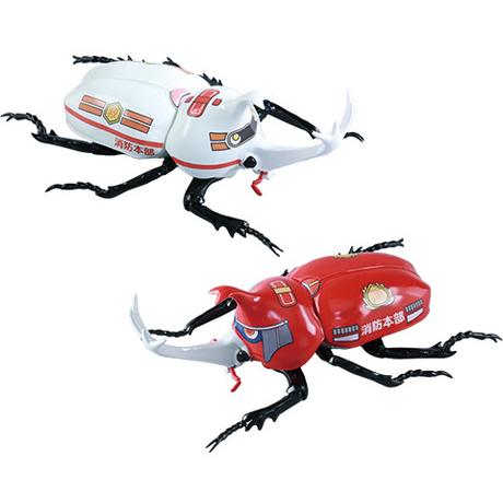 フジミ 自由研究シリーズNo.218 はたらく くるま編 カブトムシ 救急車/ 消防車仕様セット(自...