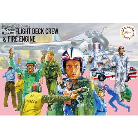 フジミ バックアップシリーズ 1/ 72消防車＆デッキクルー(Bup2) 返品種別B