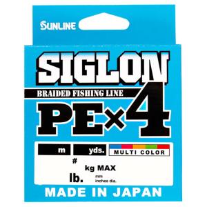 サンライン シグロン PE×4 マルチカラー 200m(0.8号/ 12lb) 返品種別A｜joshin