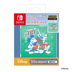 マックスゲームズ Nintendo Switch専用カードケース カードポケット24 ミッキー＆フレンズ(ミント) 