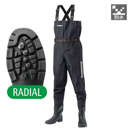 シマノ ハイパーウェーダー(チェストハイ・ラジアルソール) LLサイズ(ブラック)  返品種別A