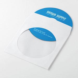 サンワサプライ DVD・CDペーパースリーブケース(100枚入り・ホワイト) FCD-PS100WN...