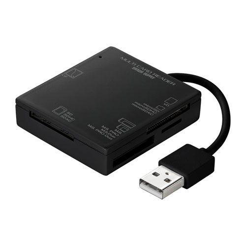 サンワサプライ USB2.0 カードリーダー(ブラック) ADR-ML15BKN 返品種別A
