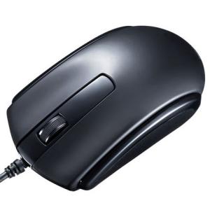サンワサプライ Type-Cコネクタ搭載 有線 ブルーLEDマウス 3ボタン Mサイズ(ブラック) ...