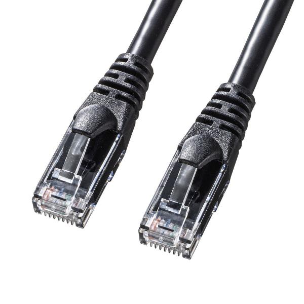 サンワサプライ カテゴリ6Aより線LANケーブル 5m(ブラック) KB-T6AY-05BK 返品種...