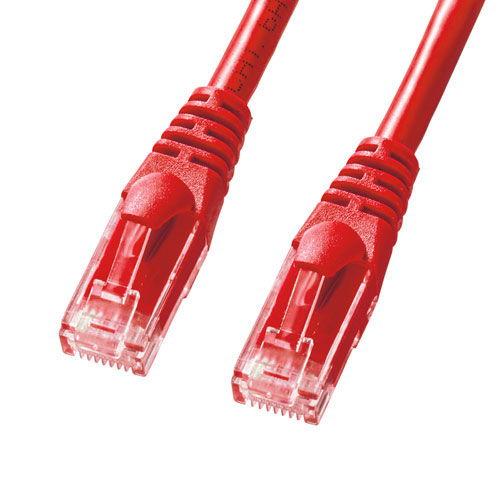 サンワサプライ カテゴリ6A より線 LANケーブル(レッド・1m) KB-T6AY-01R 返品種...