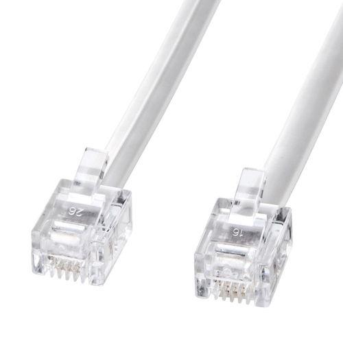 サンワサプライ モジュラーケーブル(ホワイト・10m) TEL-N1-10N2 返品種別A