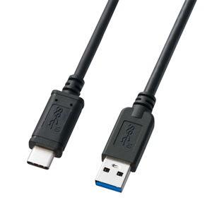 サンワサプライ USB3.1ケーブル(Gen2)［A-Type C］(1m・ブラック) KU31-C...