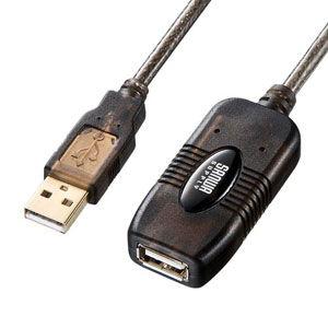 サンワサプライ 30m延長 USBアクティブリピーターケーブル KB-USB-R230 返品種別A｜joshin